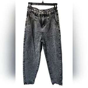 Shein Gray/Black Acid Wash Jeans